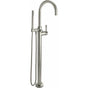 California Faucets - Contemporary Single Hole Floor Mount Tub Filler - Arc Spout - Gloss White