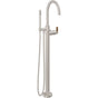 California Faucets - Contemporary Single Hole Floor Mount Tub Filler - Arc Spout - Gloss White