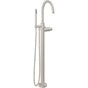 California Faucets - Contemporary Single Hole Floor Mount Tub Filler - Arc Spout - Gloss White