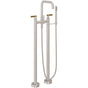 California Faucets - Contemporary Floor Mount Tub Filler - Quad Spout - Gloss White