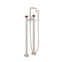 California Faucets - Contemporary Floor Mount Tub Filler - Quad Spout - Gloss White
