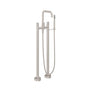 California Faucets - Contemporary Single Hole Floor Mount Tub Filler - Quad Spout - Gloss White