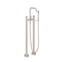 California Faucets - Contemporary Single Hole Floor Mount Tub Filler - Quad Spout - Gloss White