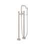 California Faucets - Contemporary Single Hole Floor Mount Tub Filler - Quad Spout - Gloss White