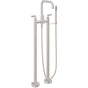 California Faucets - Contemporary Floor Mount Tub Filler - Quad Spout - Gloss White