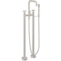 California Faucets - Contemporary Floor Mount Tub Filler - Quad Spout - Gloss White