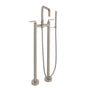 California Faucets - Contemporary Floor Mount Tub Filler - Quad Spout - Gloss White