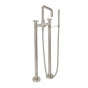 California Faucets - Contemporary Floor Mount Tub Filler - Quad Spout - Gloss White