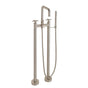 California Faucets - Contemporary Floor Mount Tub Filler - Quad Spout - Gloss White