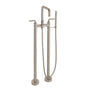 California Faucets - Contemporary Floor Mount Tub Filler - Quad Spout - Gloss White