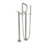 California Faucets - Contemporary Floor Mount Tub Filler - Quad Spout - Gloss White