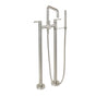 California Faucets - Contemporary Floor Mount Tub Filler - Quad Spout - Gloss White