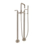 California Faucets - Contemporary Floor Mount Tub Filler - Quad Spout - Gloss White