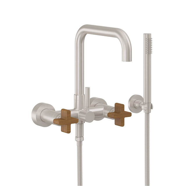 California Faucets - Contemporary Wall Mount Tub Filler - Quad Spout - Gloss White