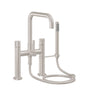 California Faucets - Contemporary Wall Mount Tub Filler - Quad Spout - Gloss White
