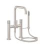 California Faucets - Contemporary Wall Mount Tub Filler - Quad Spout - Gloss White