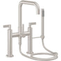 California Faucets - Contemporary Deck Mount Tub Filler - Quad Spout - Gloss White