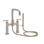 California Faucets - Contemporary Deck Mount Tub Filler - Quad Spout - Gloss White