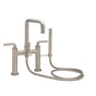 California Faucets - Contemporary Deck Mount Tub Filler - Quad Spout - Gloss White