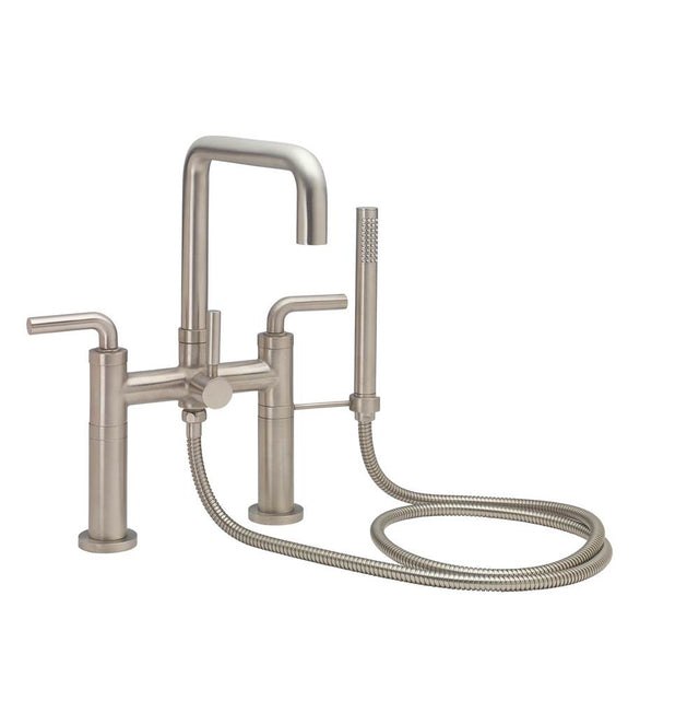 California Faucets - Contemporary Deck Mount Tub Filler - Quad Spout - Gloss White
