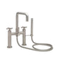 California Faucets - Contemporary Deck Mount Tub Filler - Quad Spout - Gloss White