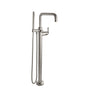 California Faucets - Contemporary Single Hole Floor Mount Tub Filler - Quad Spout - Gloss White