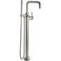 California Faucets - Contemporary Single Hole Floor Mount Tub Filler - Quad Spout - Gloss White
