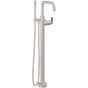California Faucets - Contemporary Single Hole Floor Mount Tub Filler - Quad Spout - Gloss White
