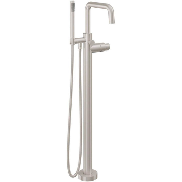 California Faucets - Contemporary Single Hole Floor Mount Tub Filler - Quad Spout - Gloss White