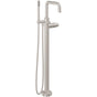 California Faucets - Contemporary Single Hole Floor Mount Tub Filler - Quad Spout - Gloss White