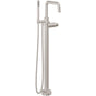 California Faucets - Contemporary Single Hole Floor Mount Tub Filler - Quad Spout - Carbon Pvd