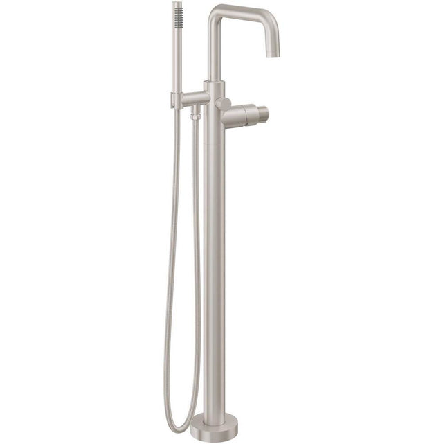 California Faucets - Contemporary Single Hole Floor Mount Tub Filler - Quad Spout - Gloss White