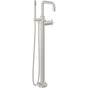 California Faucets - Contemporary Single Hole Floor Mount Tub Filler -Quad Spout - Gloss White