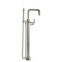 California Faucets - Contemporary Single Hole Floor Mount Tub Filler - Quad Spout - Gloss White