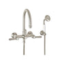 California Faucets - Traditional Wall Mount Tub Filler - Arc Spout - Gloss White