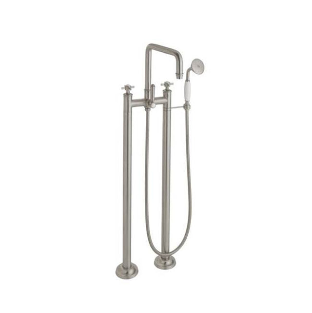 California Faucets - Traditional Floor Mount Tub Filler - Quad Spout - Gloss White
