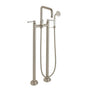 California Faucets - Traditional Floor Mount Tub Filler - Quad Spout - Gloss White