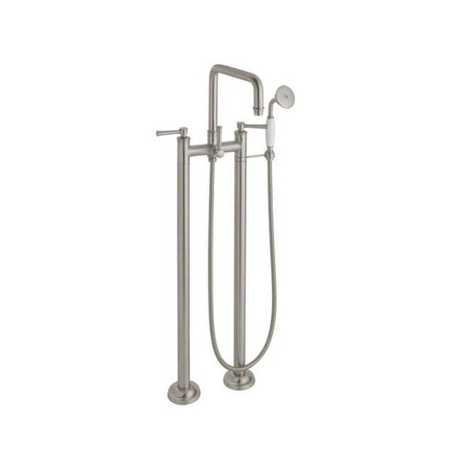 California Faucets - Traditional Floor Mount Tub Filler - Quad Spout - Gloss White