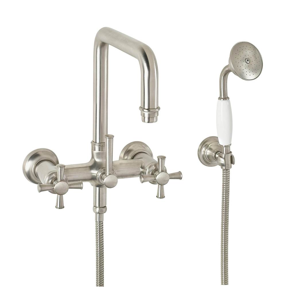 California Faucets - Traditional Wall Mount Tub Filler - Quad Spout - Gloss White
