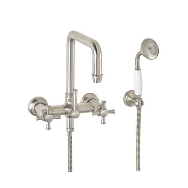 California Faucets - Traditional Wall Mount Tub Filler - Quad Spout - Gloss White