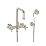 California Faucets - Traditional Wall Mount Tub Filler - Quad Spout - Gloss White