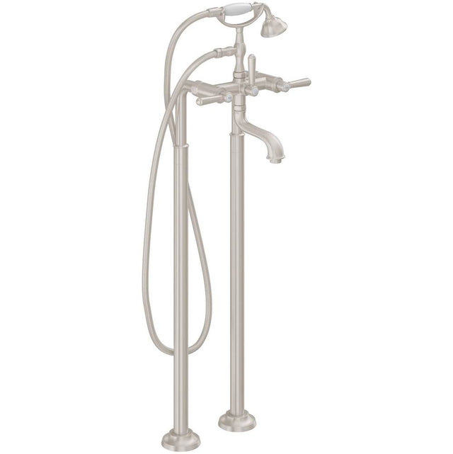 California Faucets - Contemporary Deck Mount Tub Filler - Quad Spout - Gloss White