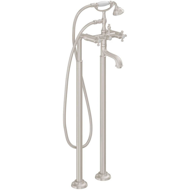 California Faucets - Traditional Floor Mount Tub Filler - Gloss White