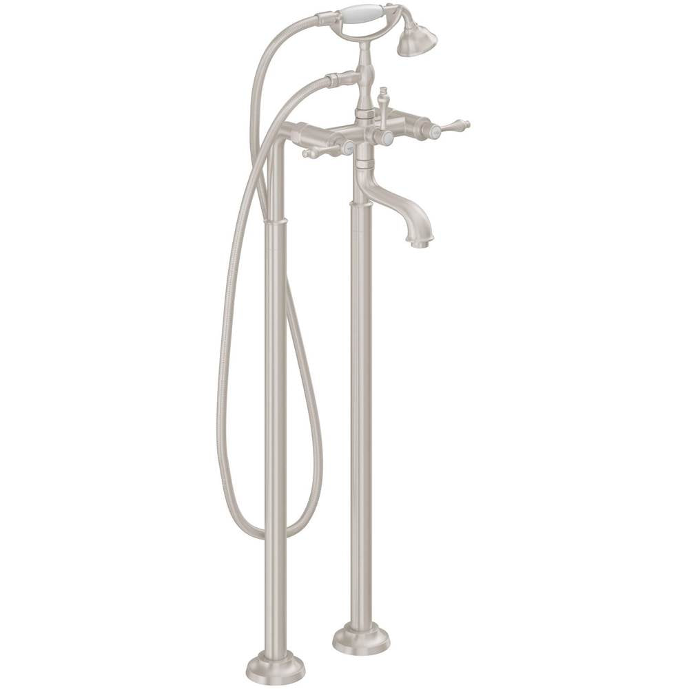 California Faucets - Traditional Floor Mount Tub Filler - Gloss White