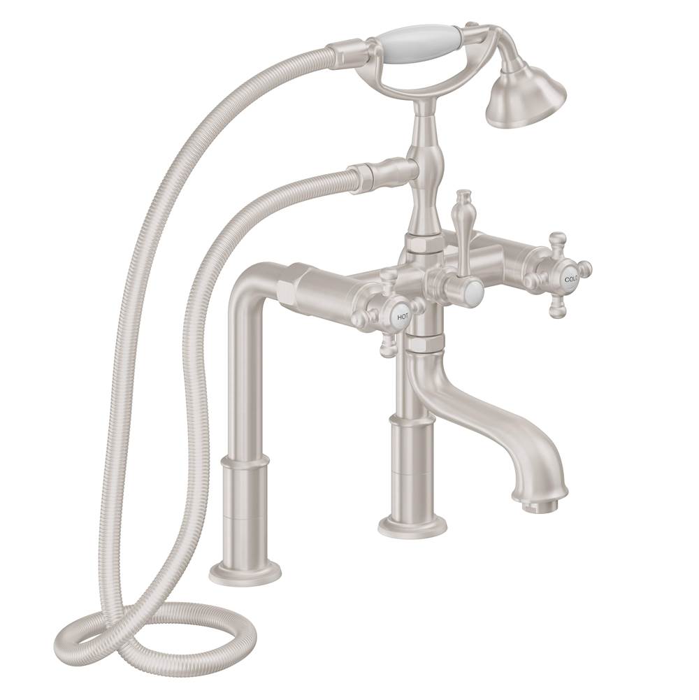 California Faucets - Traditional Deck Mount Tub Filler - Gloss White