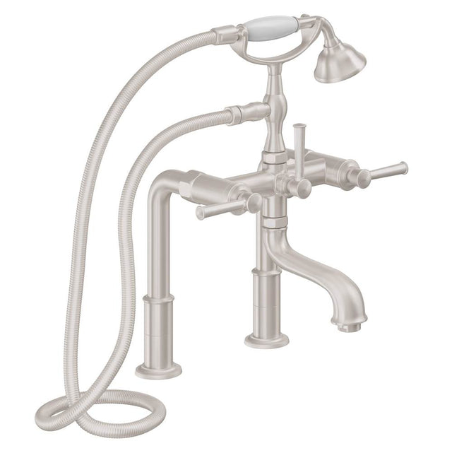 California Faucets - Traditional Deck Mount Tub Filler - Gloss White