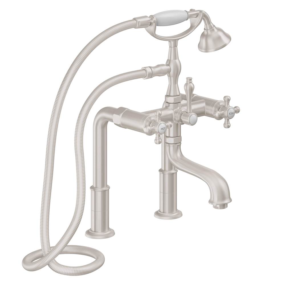 California Faucets - Traditional Deck Mount Tub Filler - Gloss White