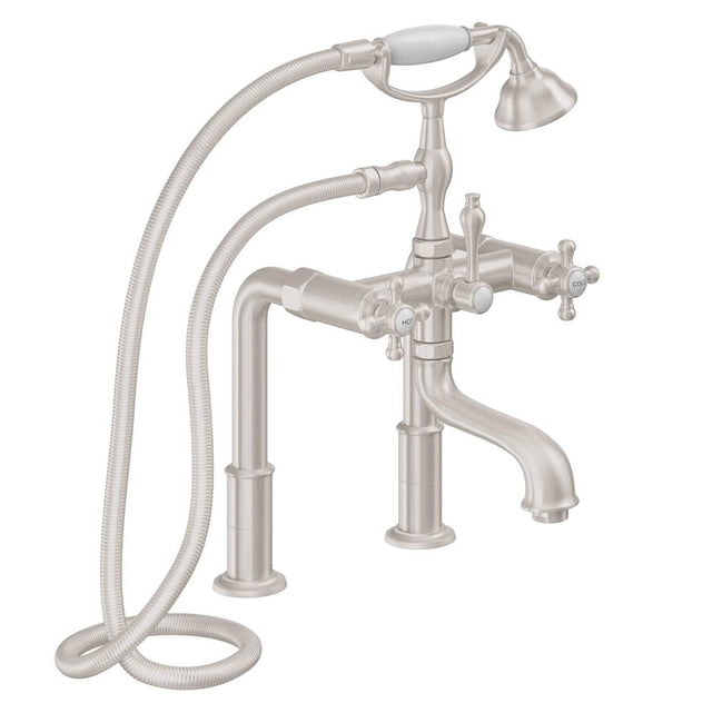 California Faucets - Traditional Deck Mount Tub Filler - Gloss White