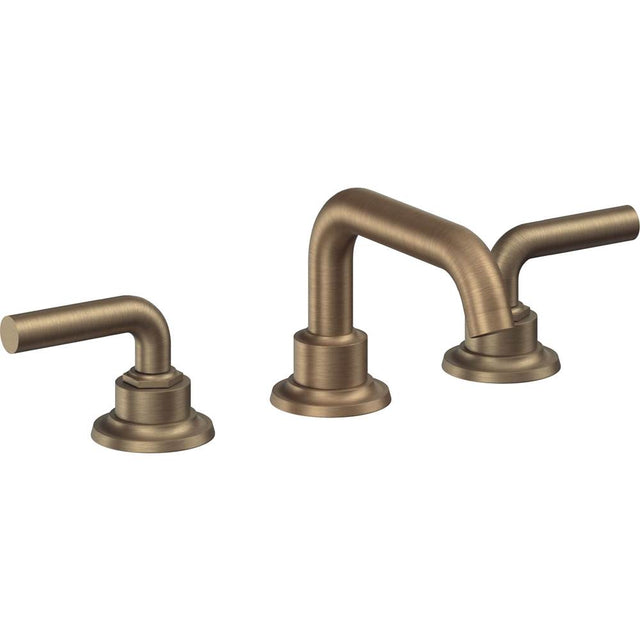 California Faucets - 8'' Widespread Lavatory Faucet - Antique Brass Flat