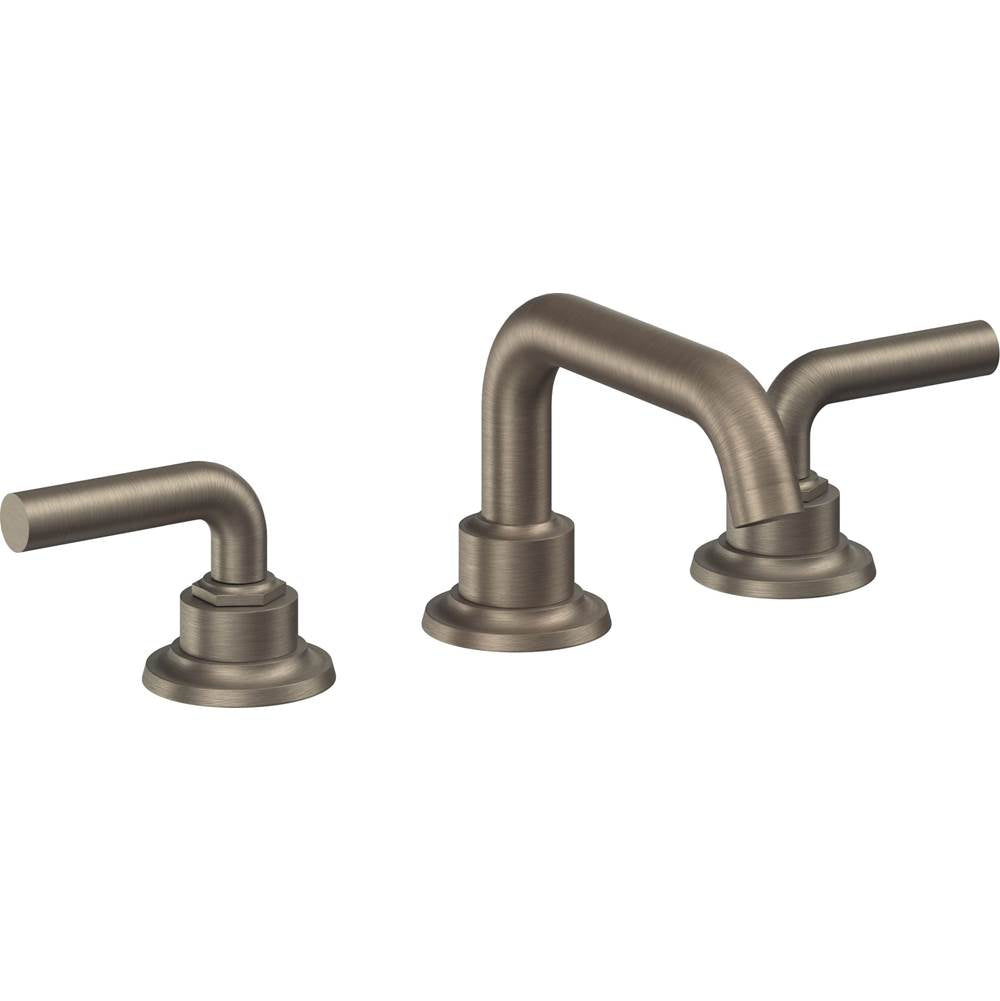 California Faucets - 8'' Widespread Lavatory Faucet with Completely Finished ZeroDrain - Antique Nickel Flat